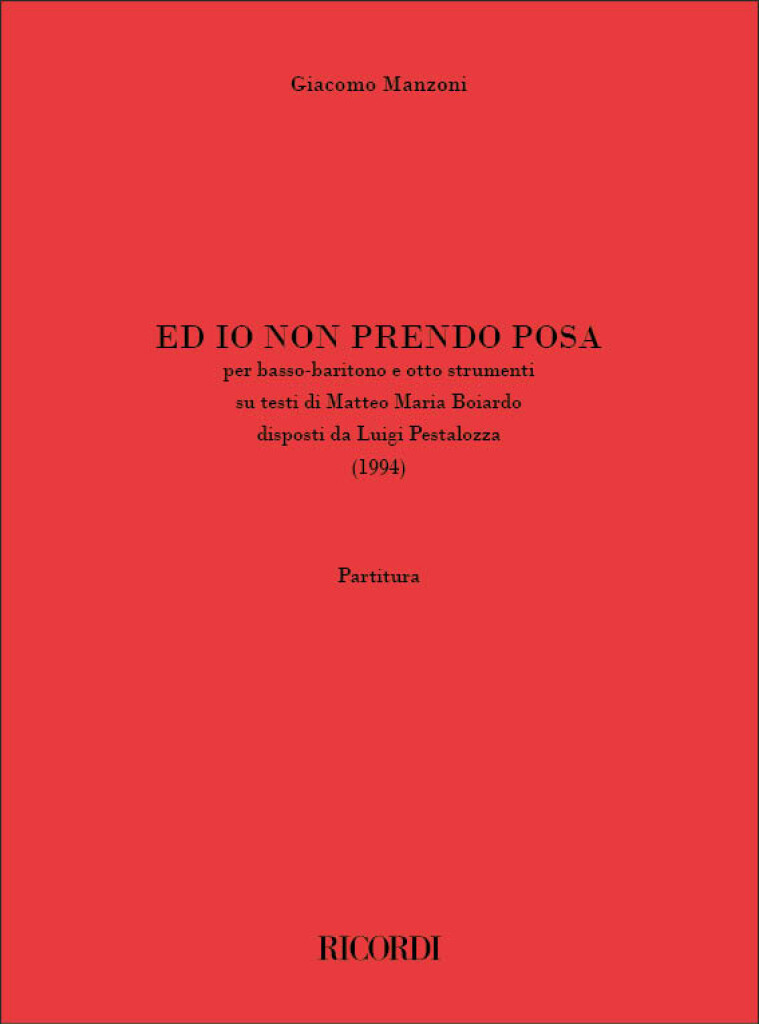 Ed io non prendo possa